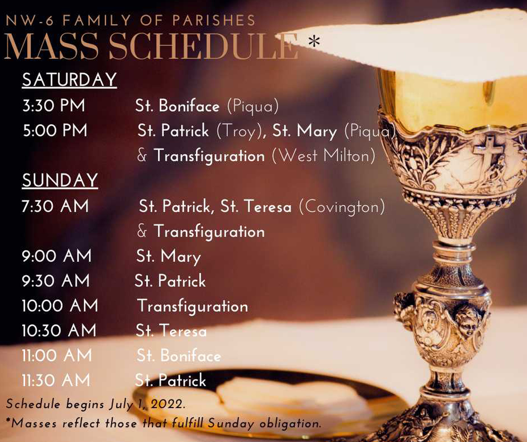 mass schedule